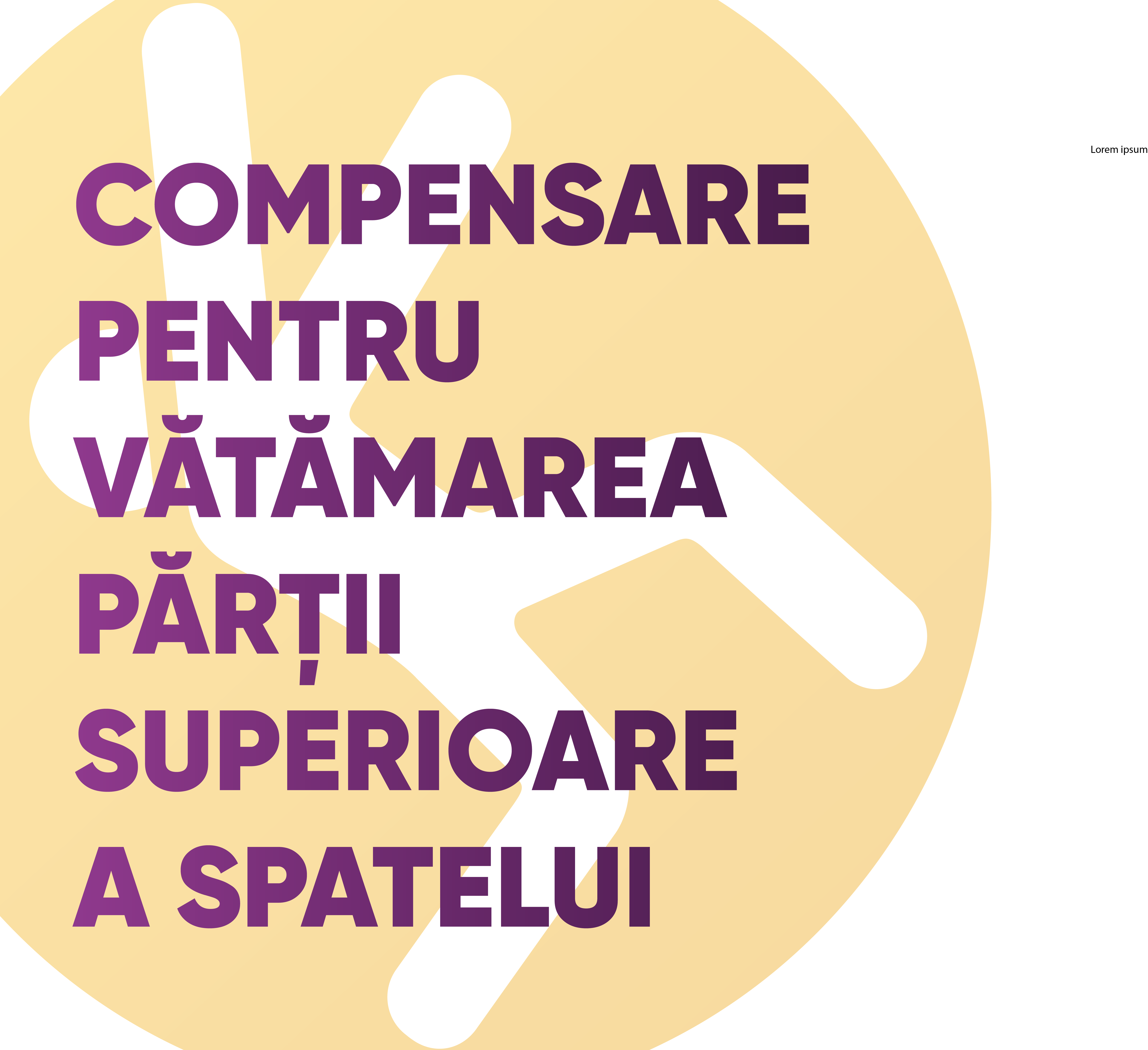 Compensare pentru vătămarea părții superioare a spatelui